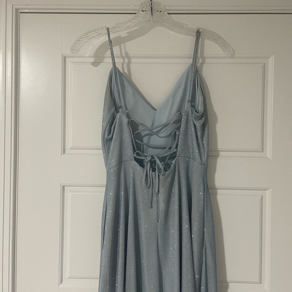 Light blue sparkle prom dress - Picture 8 of 9